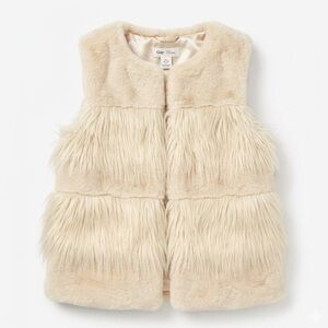 Morgan Claire Faux Fur Vest in Cream size XS NWT